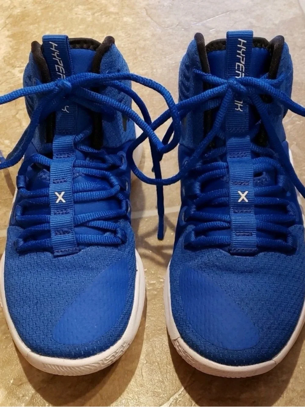 Nike Royal Blue and Black High-Top Shoes Basketball